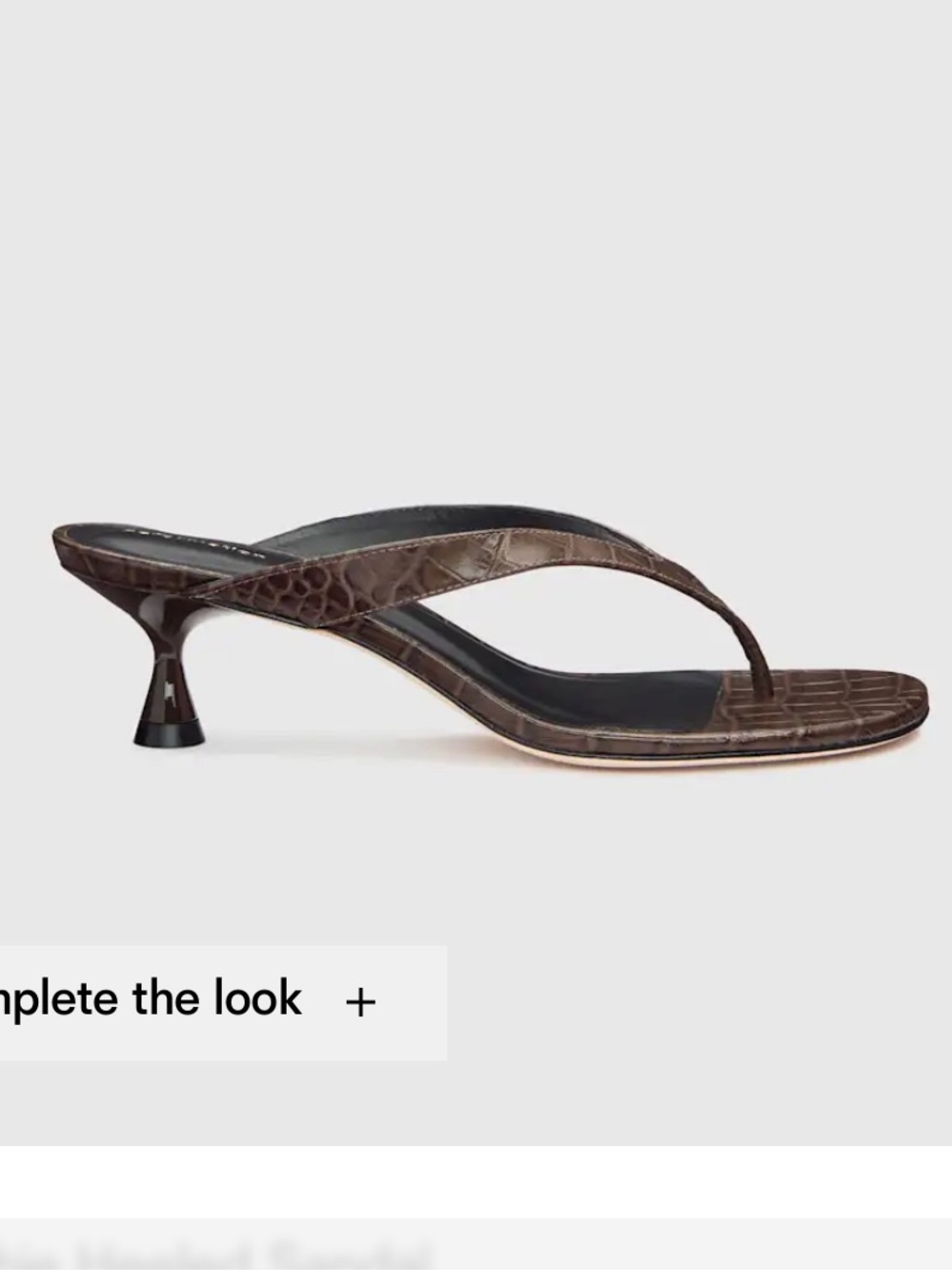 Reformation Brown Croc-Sophie Heeled Sandal